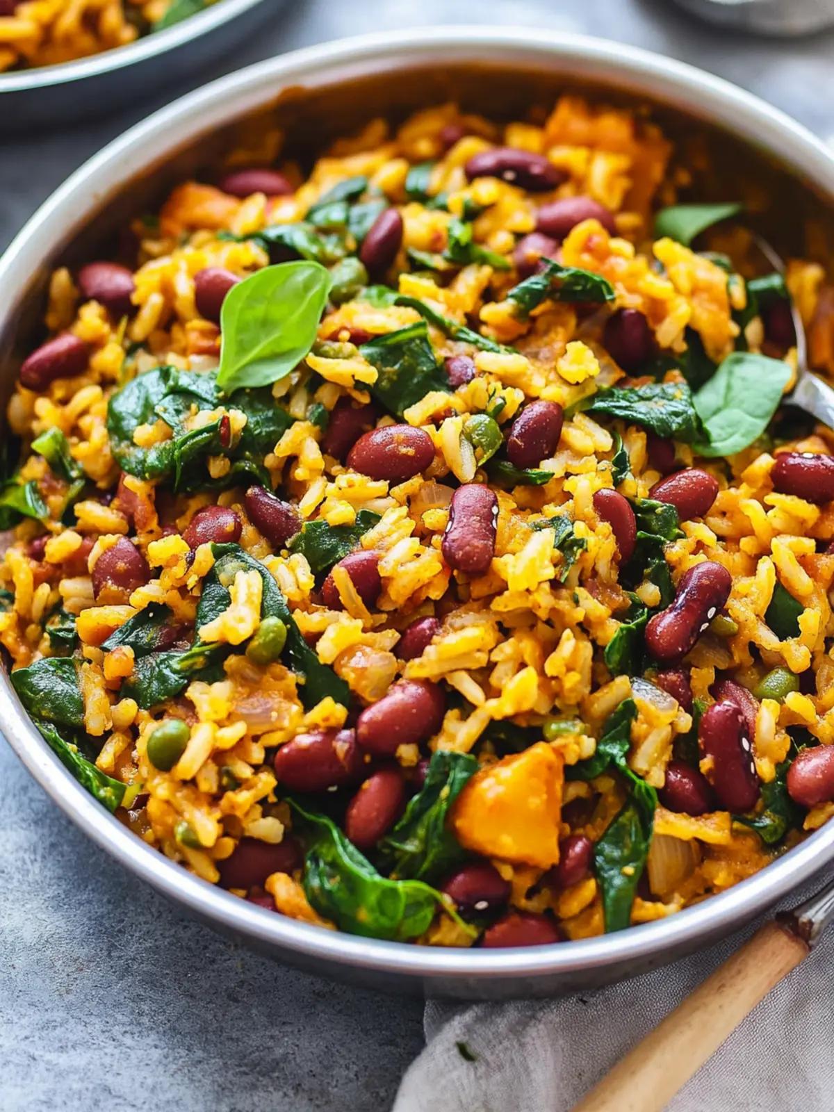 One Pot Vegan Caribbean Pelau with Hearty Beans & Spinach Bliss 3 One Pot Vegan Caribbean Pelau with Beans and Spinach