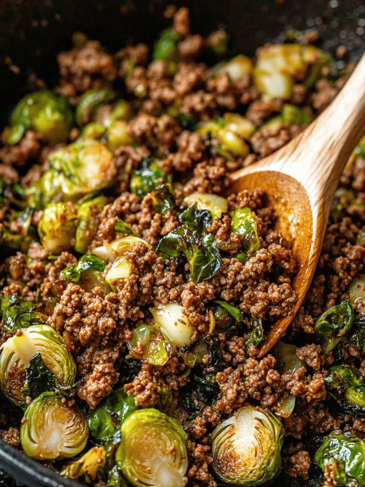 Sweet Chili Ground Beef and Brussels Sprouts in 30 Minutes 2 Ground Beef and Brussels Sprouts