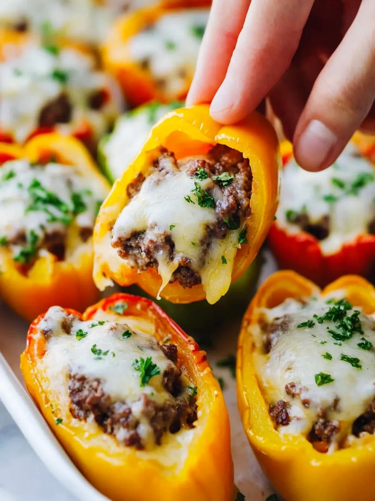 Irresistible Low-Carb Keto Cheeseburger Stuffed Peppers Recipe 3 Low-Carb, Keto Cheeseburger Stuffed Peppers