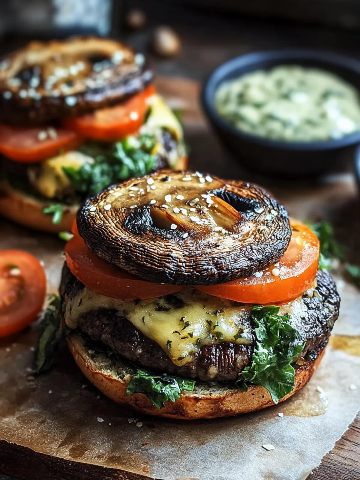 Irresistible Portabella Veggie Burger Mushroom Melts to Enjoy 4 Portabella Veggie Burger Mushroom Melts