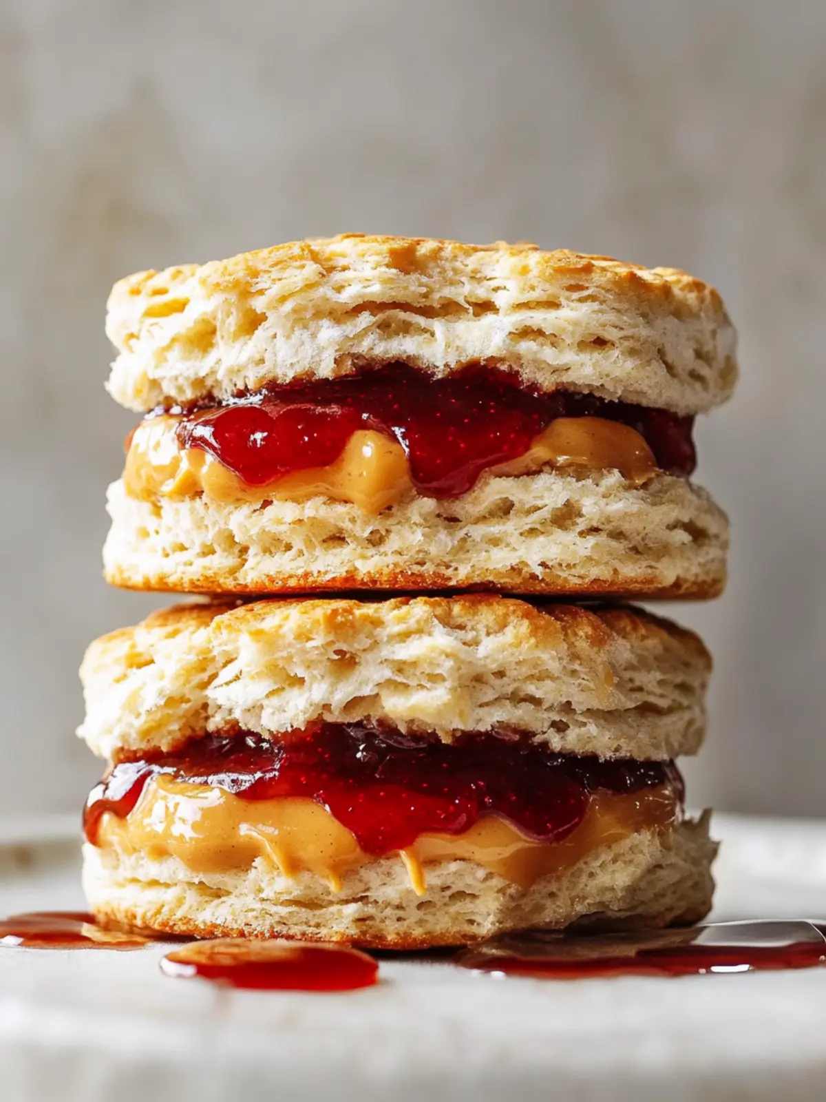 Peanut Butter and Jelly Biscuit Sandwiches Made Easy at Home 2 Peanut Butter and Jelly Biscuit Sandwiches