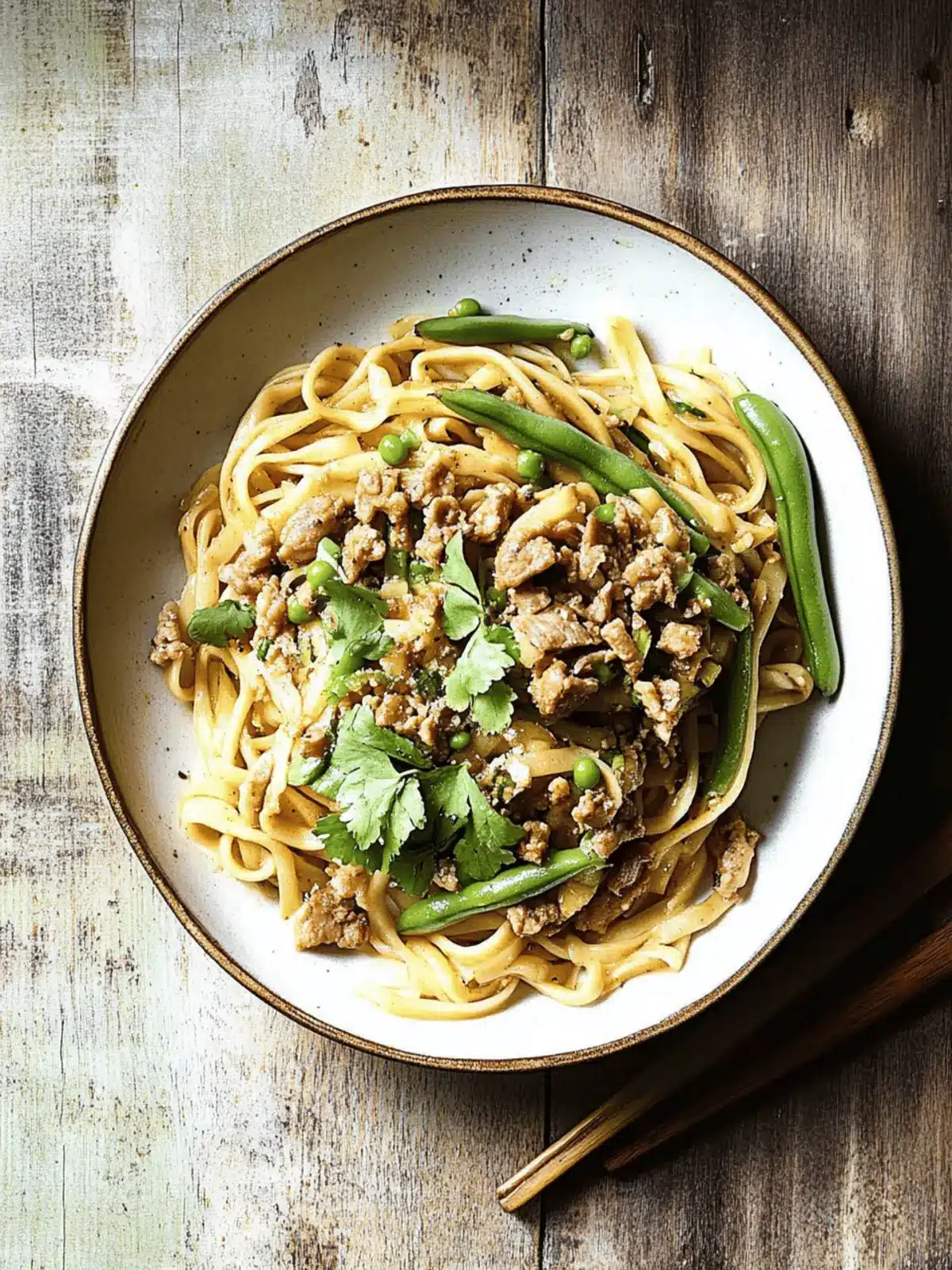 Savory Noodles with Pork and Green Beans in 25 Minutes 4 Noodles with Pork and Green Beans