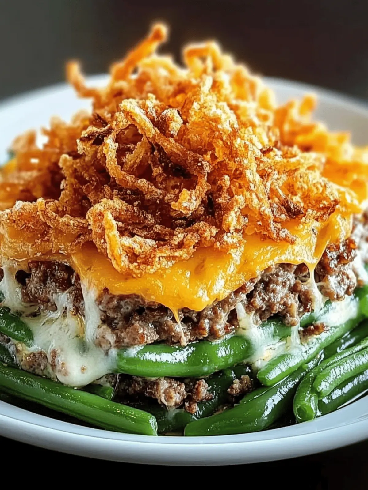 Delicious Hamburger Green Bean Casserole for Family Nights 3 Hamburger Green Bean Casserole