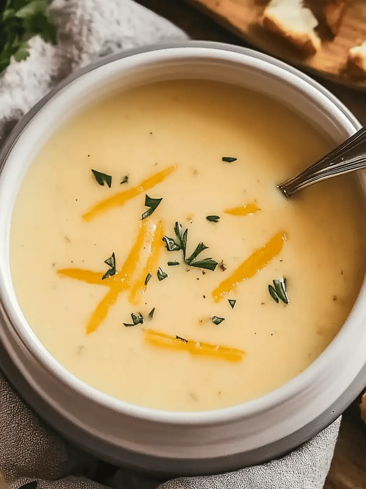Cozy Up with Heartwarming Potato Cheese Soup Delight 3 Potato Cheese Soup