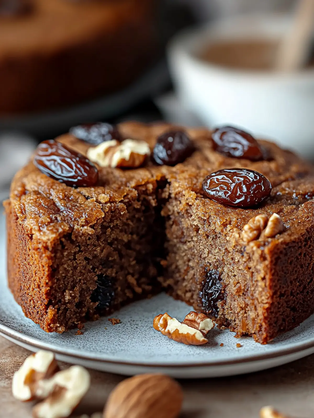 Nutty Date and Walnut Cake with Spices: Pure Comfort Baking 2 Nutty Date and Walnut Cake with a Hint of Warm Spices