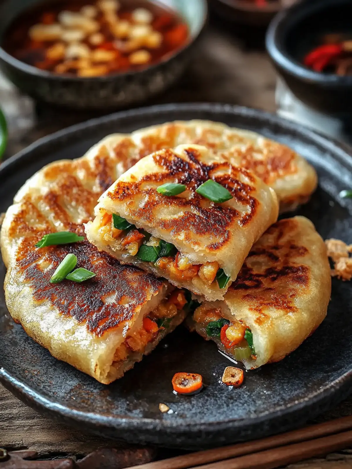 Delicious Chinese-Style Savoury Stuffed Pancakes Made Easy 4 Chinese-Style Savoury Stuffed Pancakes