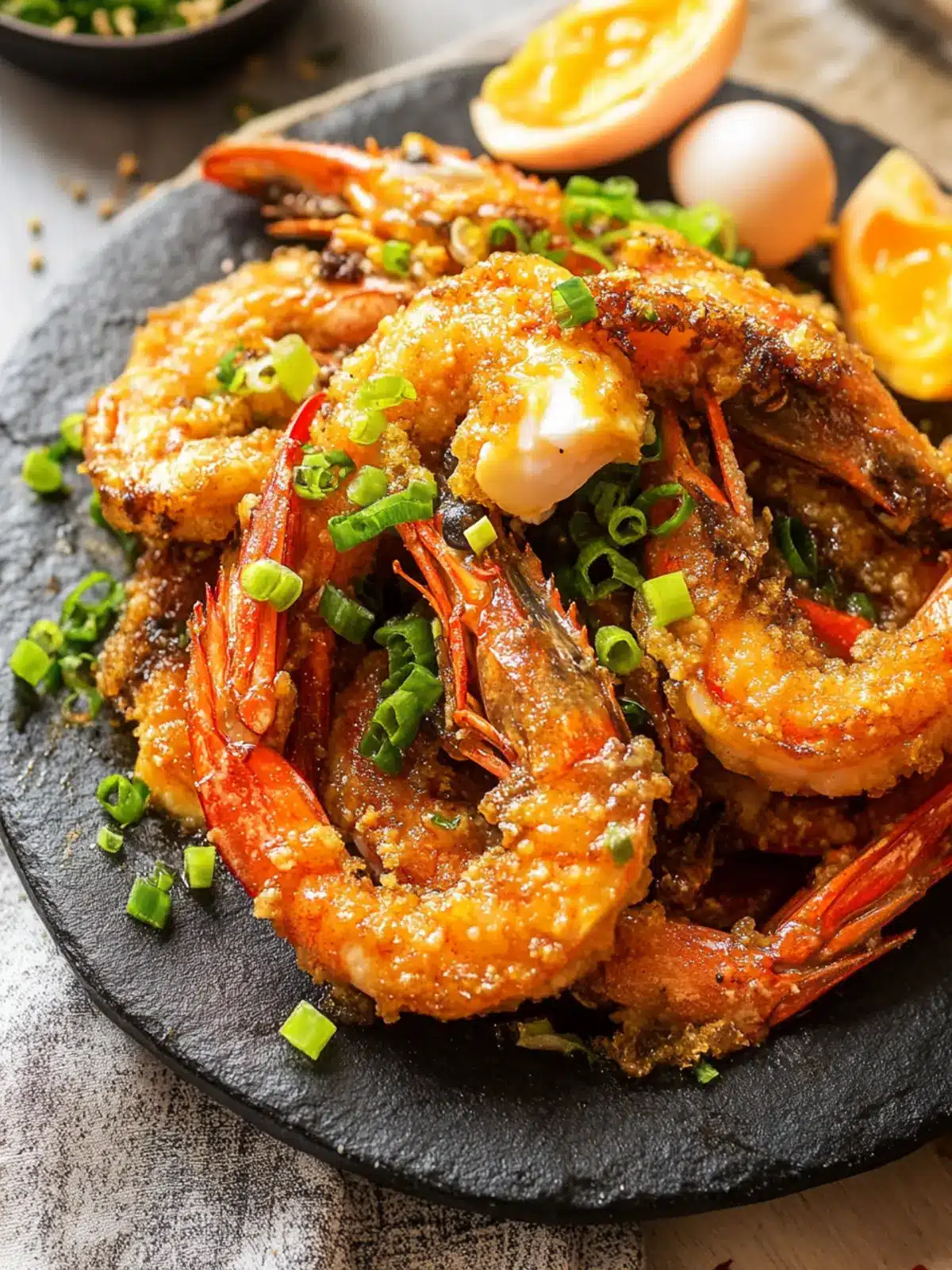 Savory Salted Egg Yolk Prawns for Luxurious Indulgence 4 Salted Egg Yolk Prawns