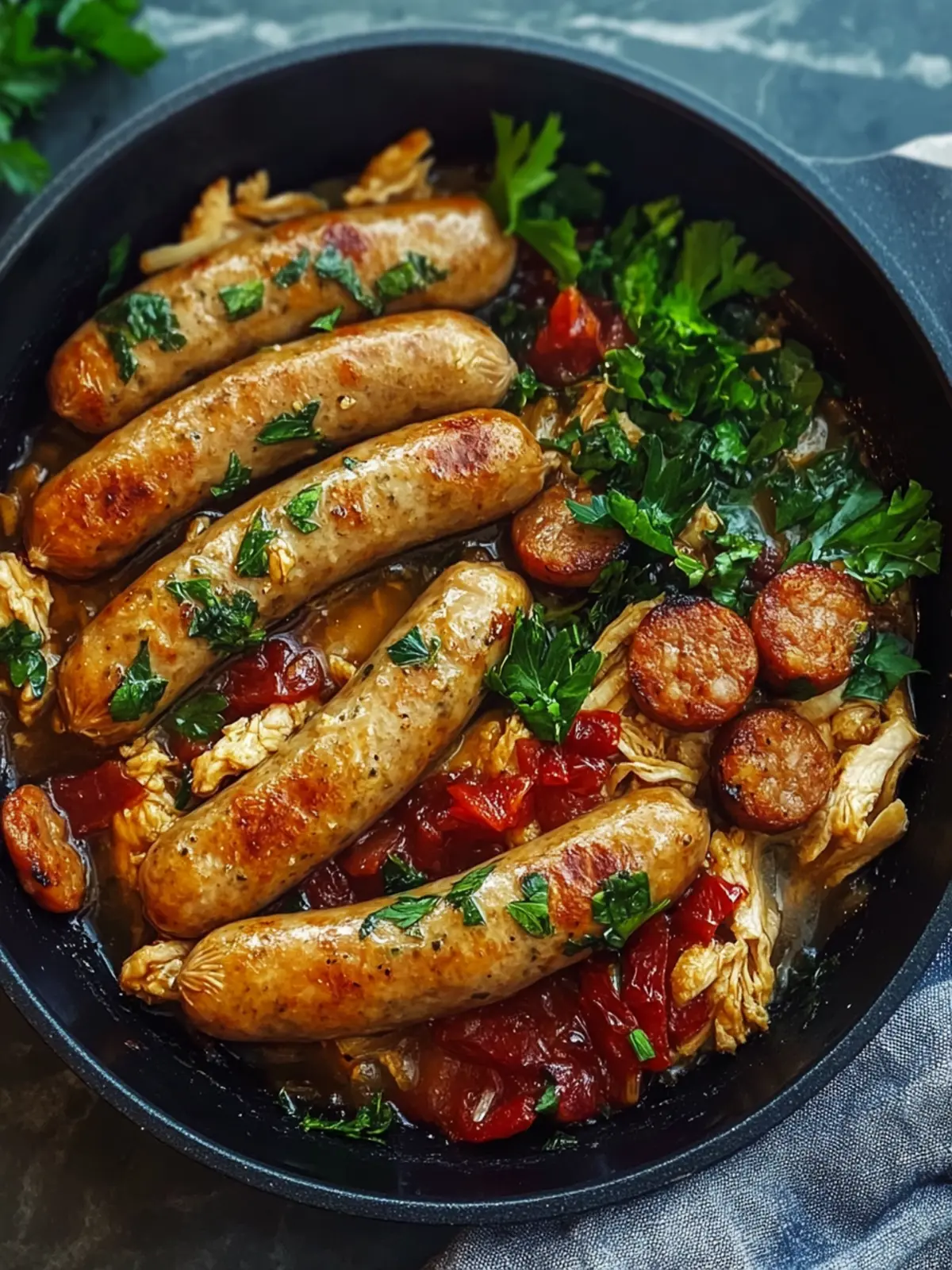 One Skillet Chicken Sausage Dinner in Just 20 Minutes 2 One Skillet Chicken Sausage Dinner