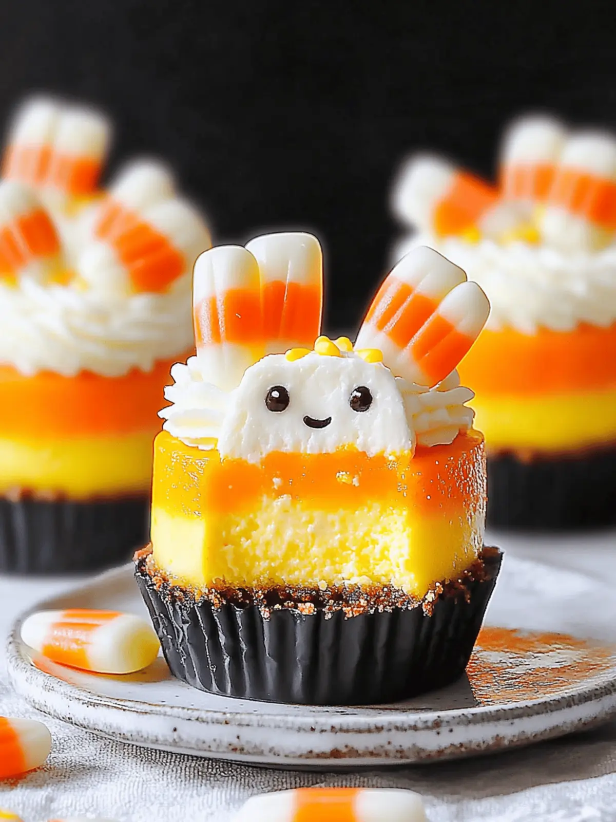 Mini Candy Corn Cheesecakes: Fall Treats with a Twist 3 Mini Candy Corn Cheesecakes