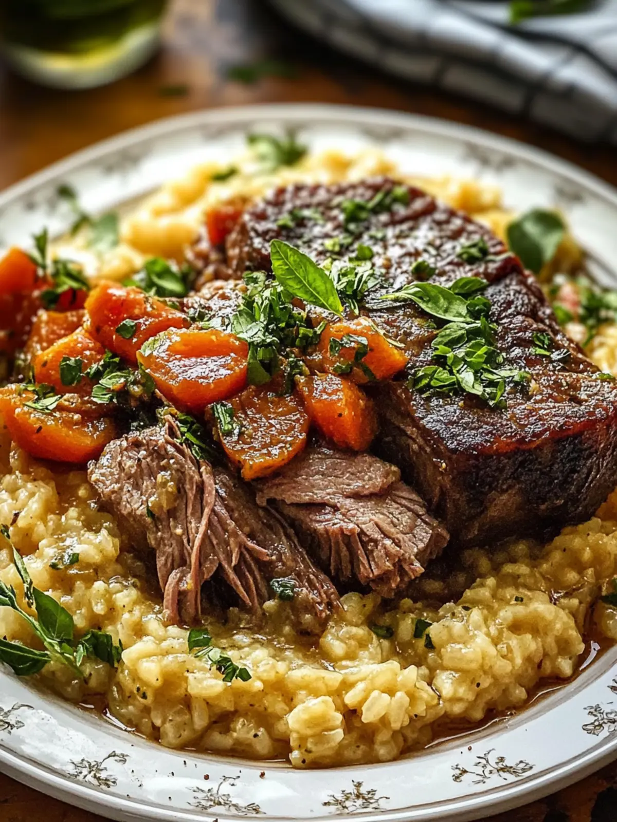 Italian Inspired Pot Roast and Creamy Risotto Dinner Delight 4 Italian Inspired Pot Roast and Risotto Dinner
