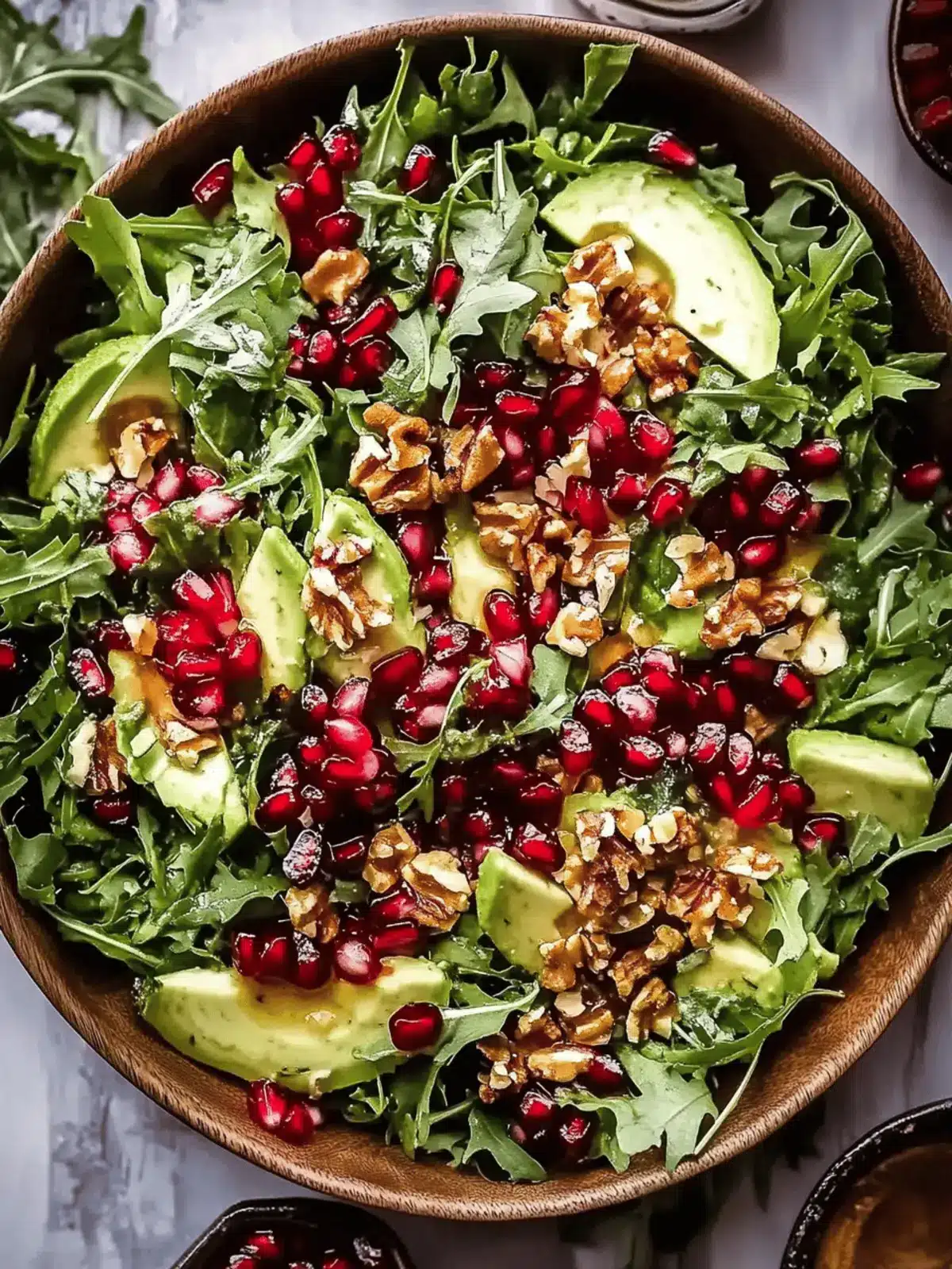 Pomegranate Christmas Salad with Honey Mustard Bliss 2 Pomegranate Christmas Salad with Honey Mustard Dressing