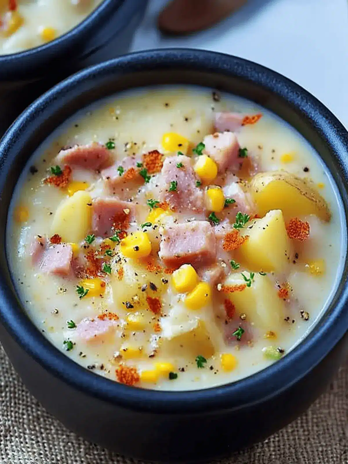 Cozy Ham and Potato Corn Chowder Ready in 30 Minutes 4 Ham and Potato Corn Chowder