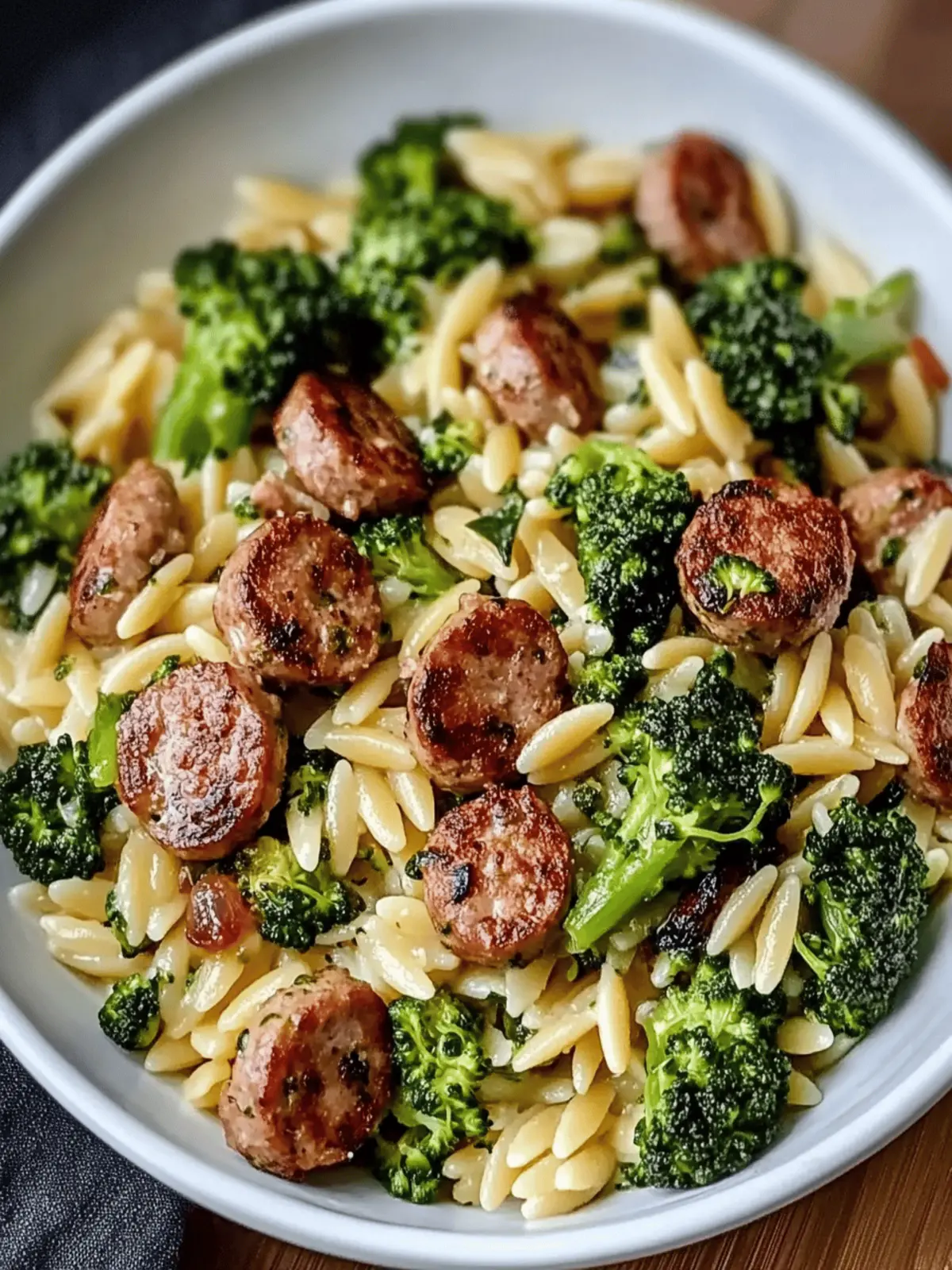 Chicken Sausage and Broccoli Orzo: Quick Comfort in a Bowl 2 Chicken Sausage and Broccoli Orzo
