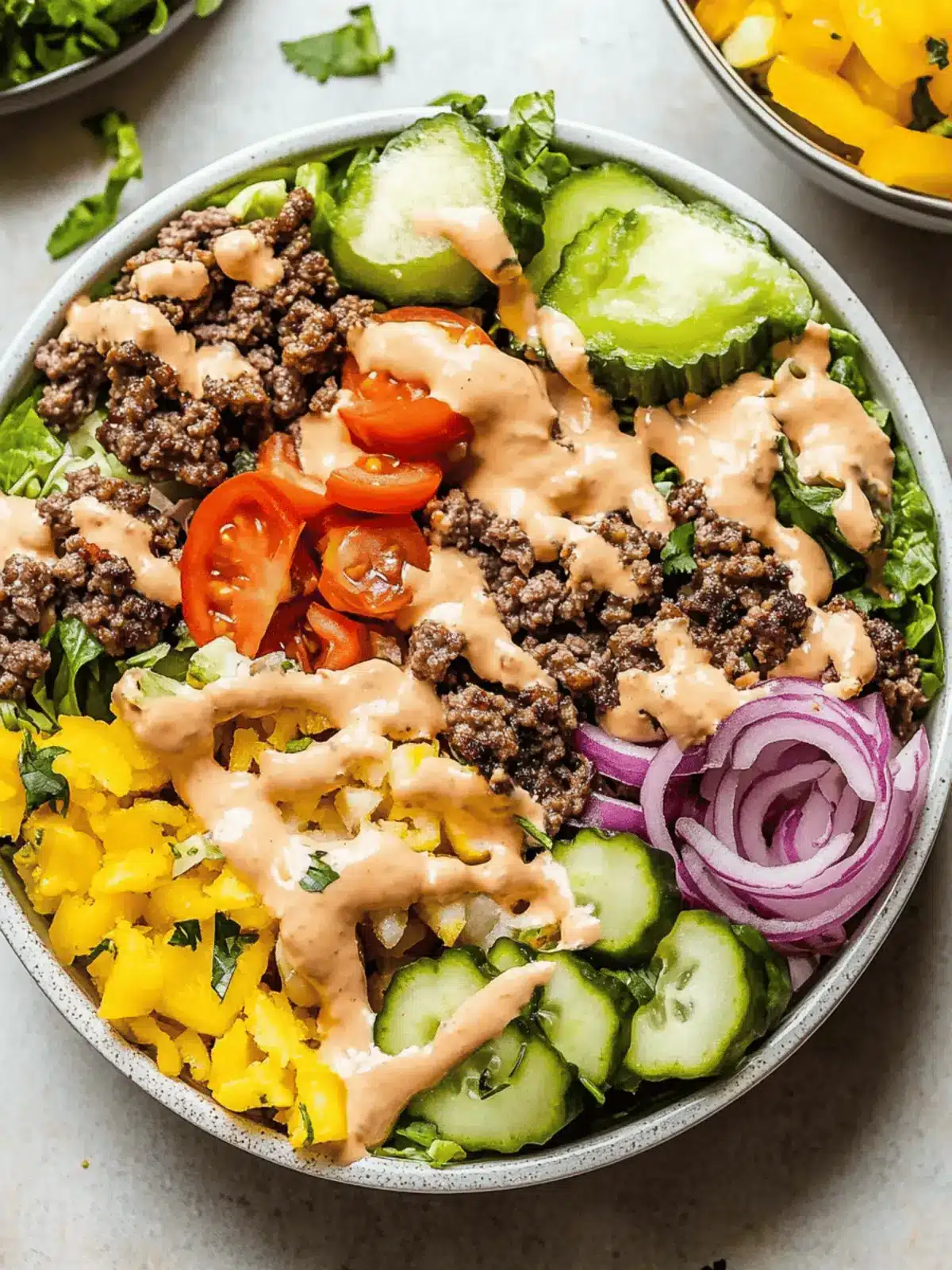 Ultimate Cheeseburger Salad: Deliciously Healthy & Easy 3 Cheeseburger Salad