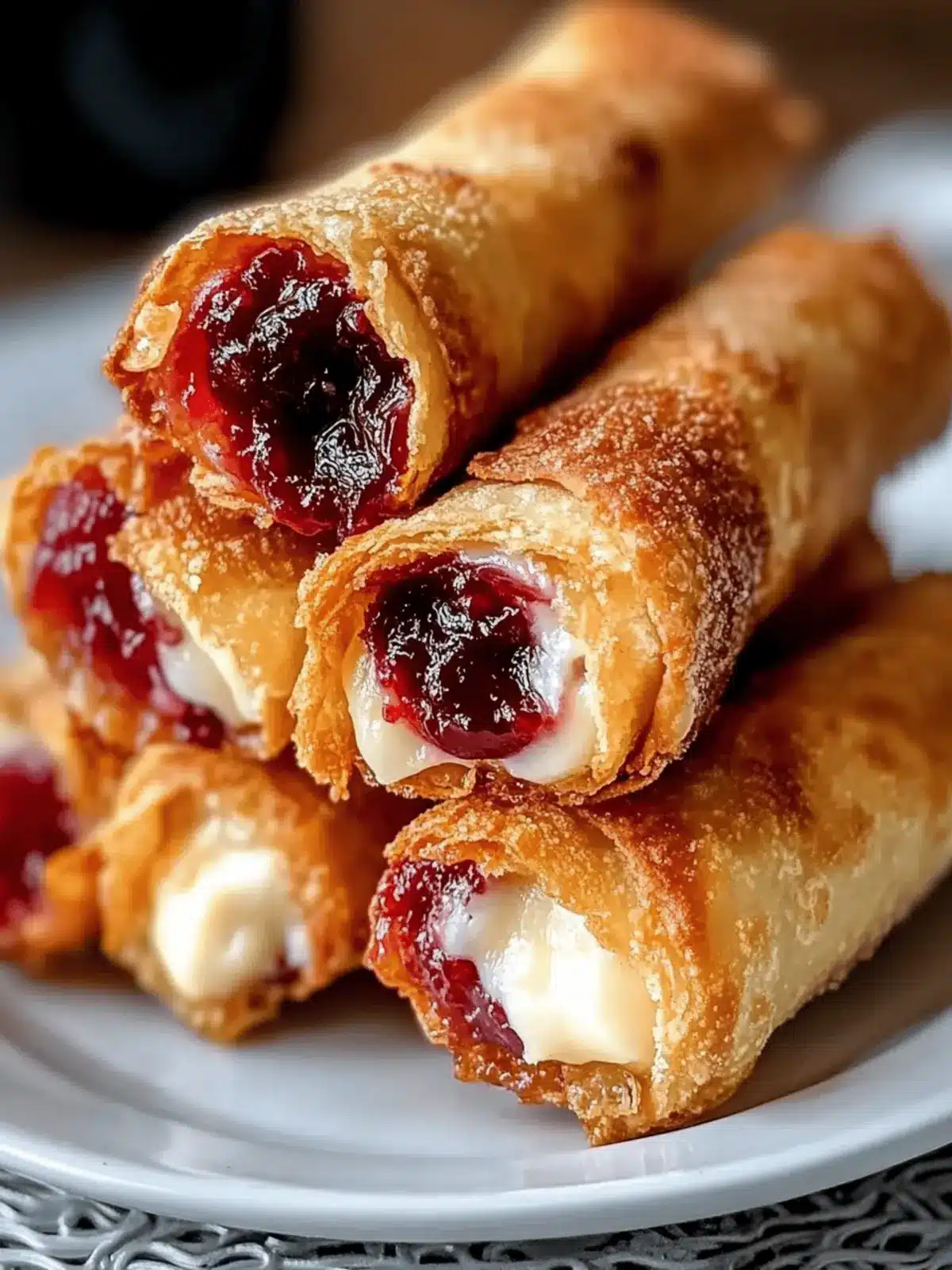 Crispy Homemade Air Fryer Cherry Cheesecake Egg Rolls Anytime 4 Homemade Air Fryer Cherry Cheesecake Egg Rolls