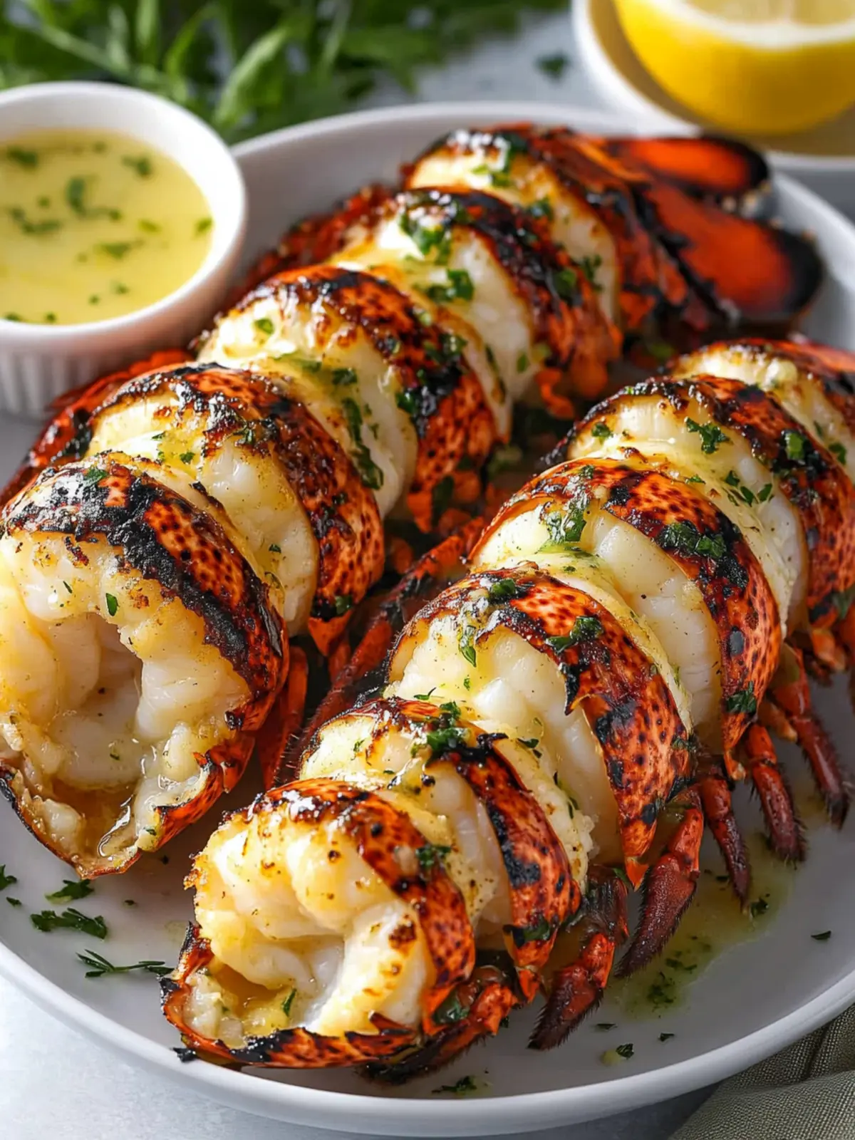 Grilled Lobster Tails with Garlic Lemon Butter Sauce Magic 3 Grilled Lobster Tails with Garlic Lemon Butter Sauce