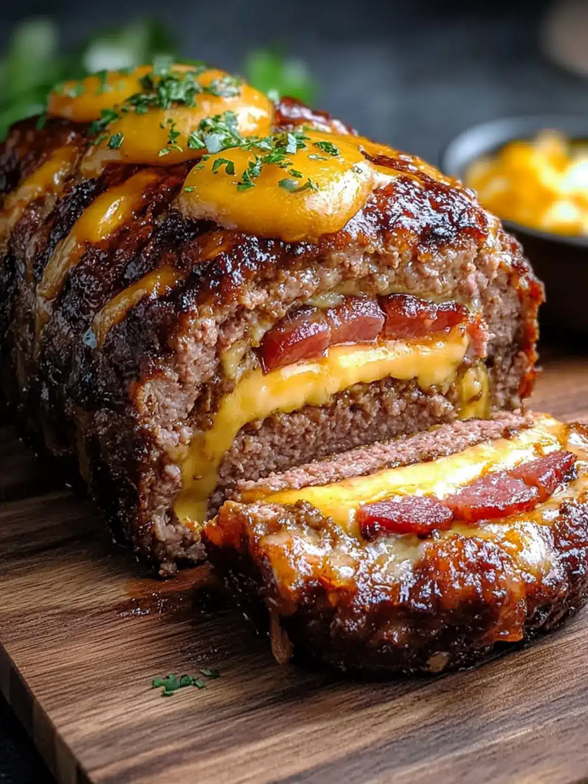 Smoked Beef Bacon Triple-Cheese Burger Stuffed Meatloaf Magic 2 Smoked Beef Bacon Triple-Cheese Burger Stuffed Meatloaf