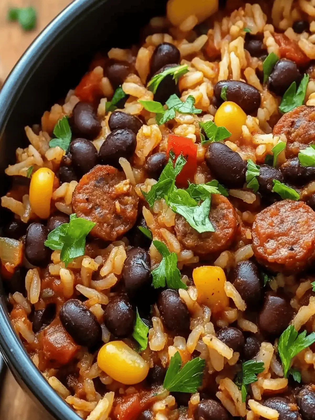 Hearty Black Beans and Rice with Sausage: Comfort in Every Bite 2 Hearty Black Beans and Rice with Sausage