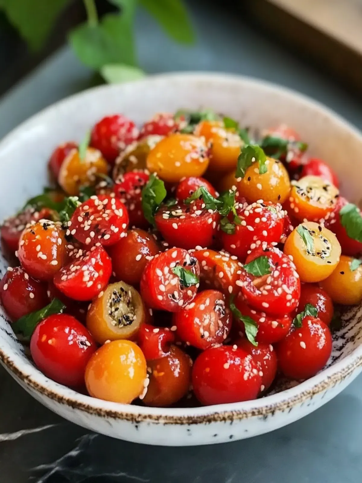 Quick and Zesty Sesame Yuzu Cherry Tomato Salad Delight 3 Sesame Yuzu Cherry Tomato Salad