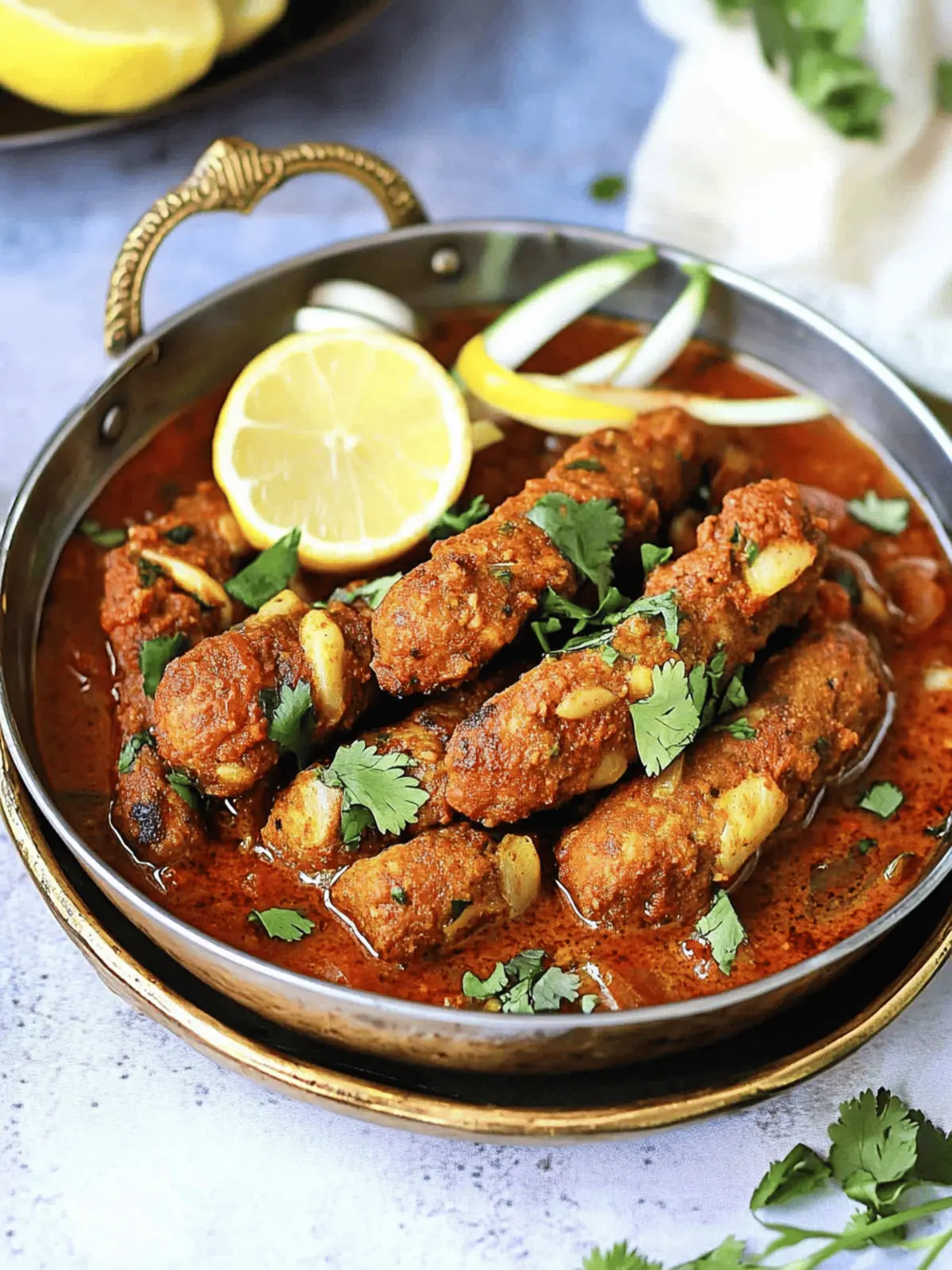 Irresistible Kabab Masala: Savory Seekh Kabab Curry Bliss 2 Kabab Masala (Seekh Kabab Curry)
