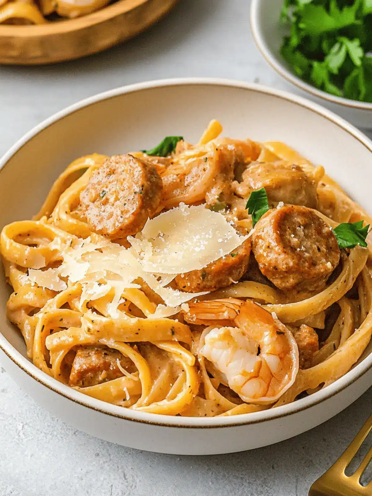 Creamy Cajun Pasta with Sausage, Shrimp & Chicken Bliss 4 Cajun Pasta with Sausage, Shrimp & Chicken