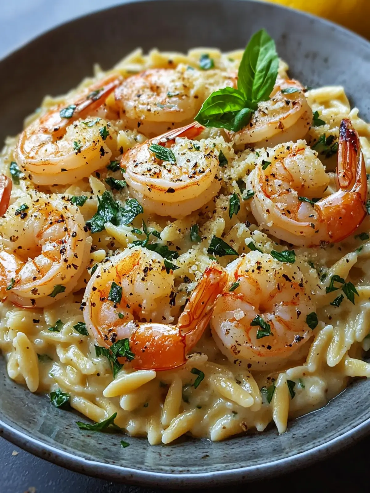 Creamy Parmesan Orzo with Succulent Shrimp for a Cozy Dinner 4 Creamy Parmesan Orzo with Succulent Shrimp