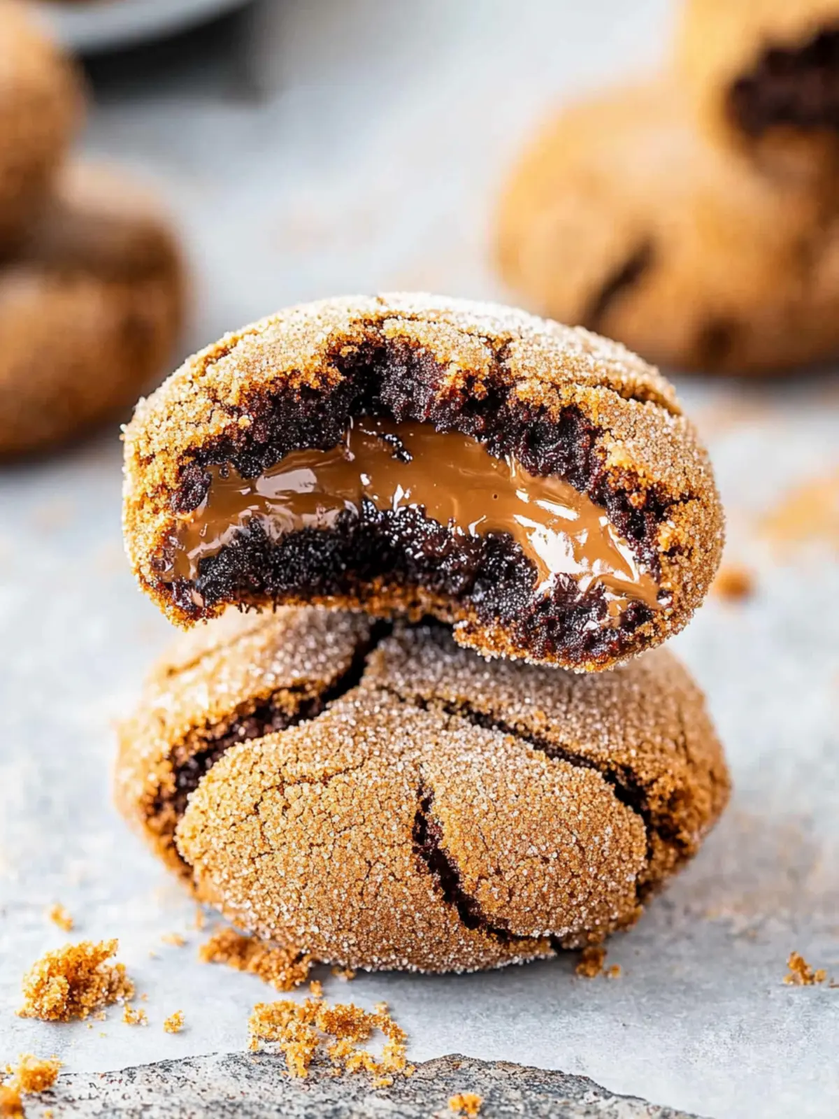 Biscoff Filled Chocolate Crinkle Cookies No Chill Delight! 2 Biscoff Filled Chocolate Crinkle Cookies