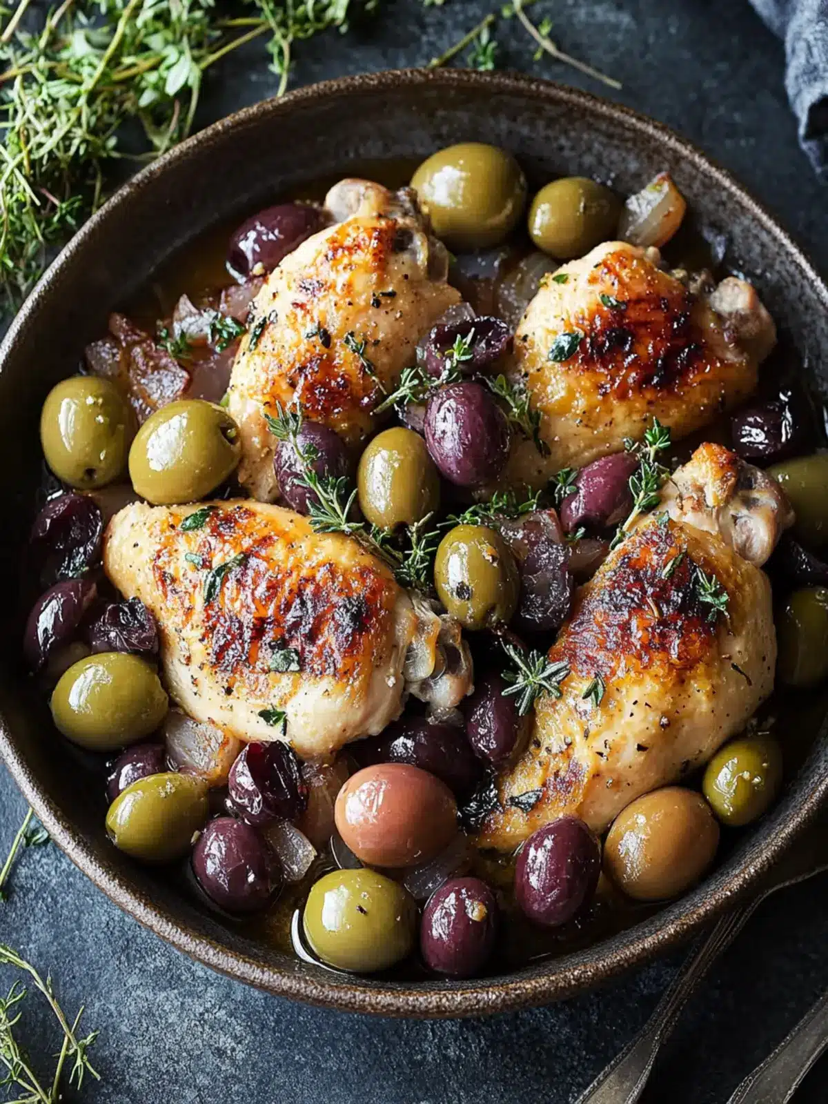 Pan-Roasted Chicken with Grapes & Olives for an Elegant Feast 2 Pan-Roasted Chicken with Grapes & Olives