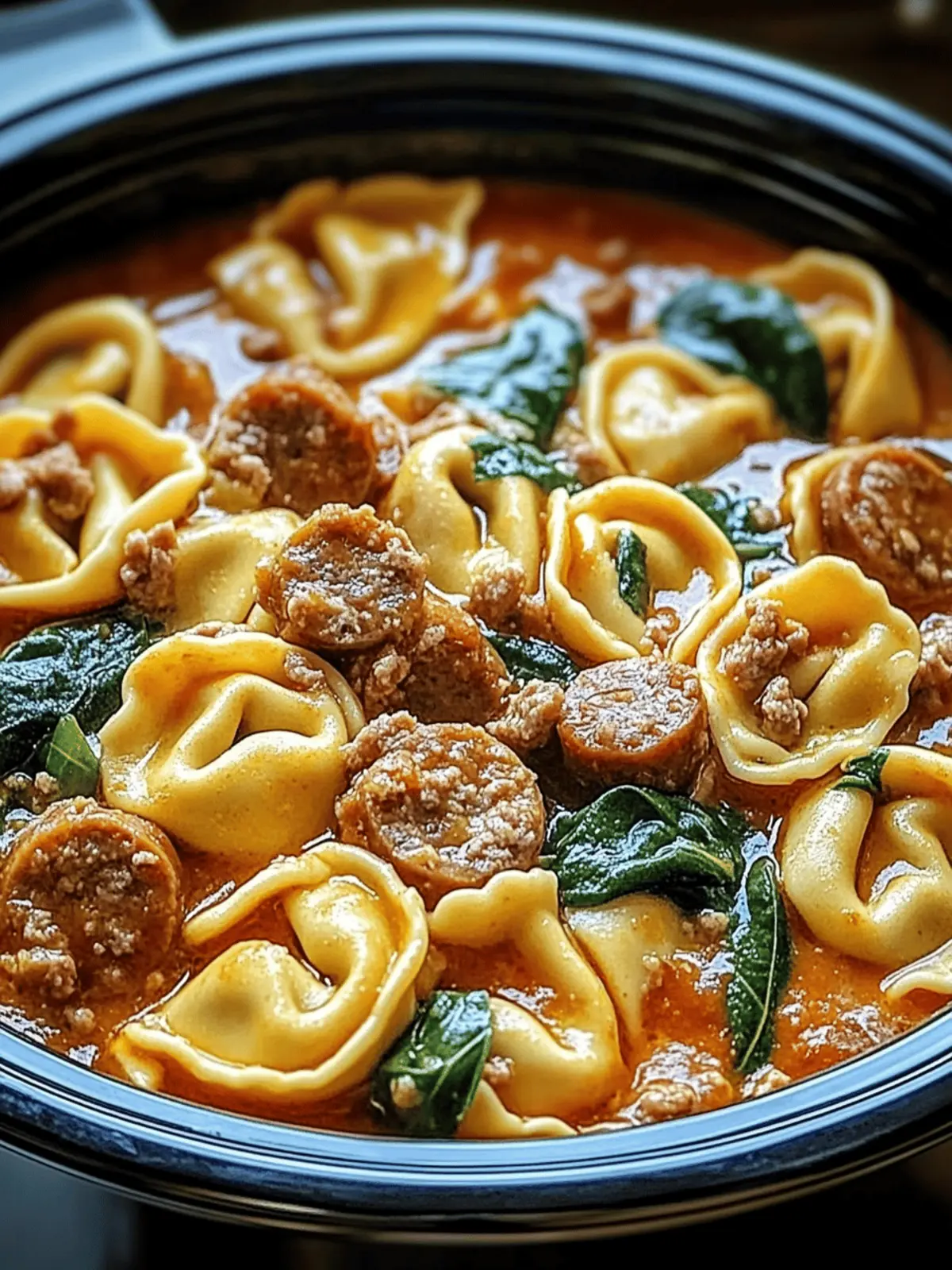 Crockpot Cheese Tortellini and Sausage for Ultimate Comfort 3 Crockpot Cheese Tortellini and Sausage for Cozy Comfort Food