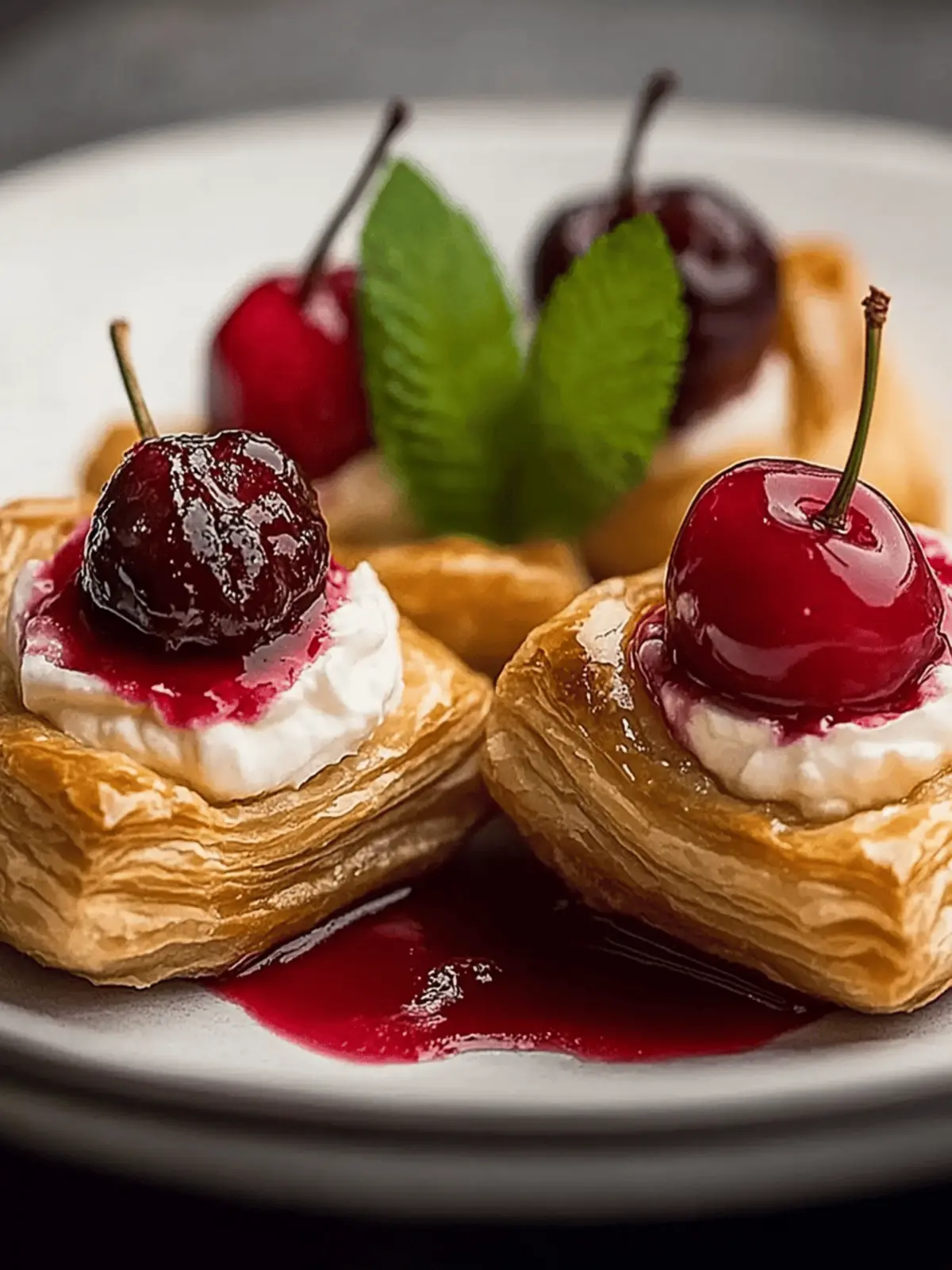 Cherry Cream Cheese Puff Pastries: Quick & Irresistibly Sweet 2 Cherry Cream Cheese Puff Pastries