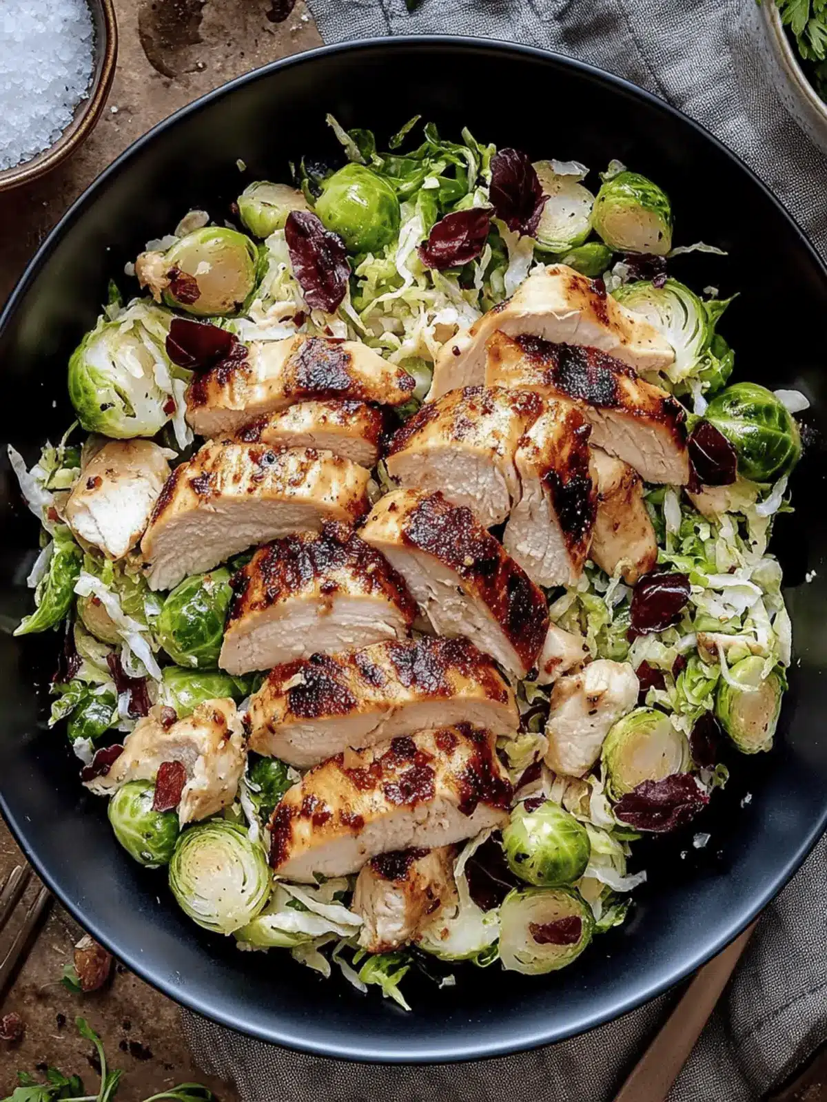 Savor the Crunch: Chicken Brussels Sprout Salad Delight 2 Chicken Brussels Sprout Salad