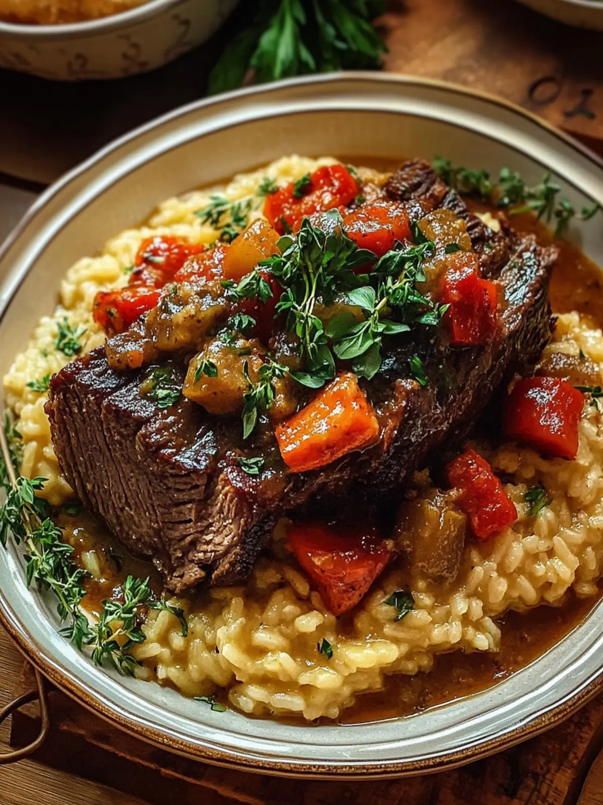 Italian Inspired Pot Roast and Creamy Risotto Dinner Delight 3 Italian Inspired Pot Roast and Risotto Dinner