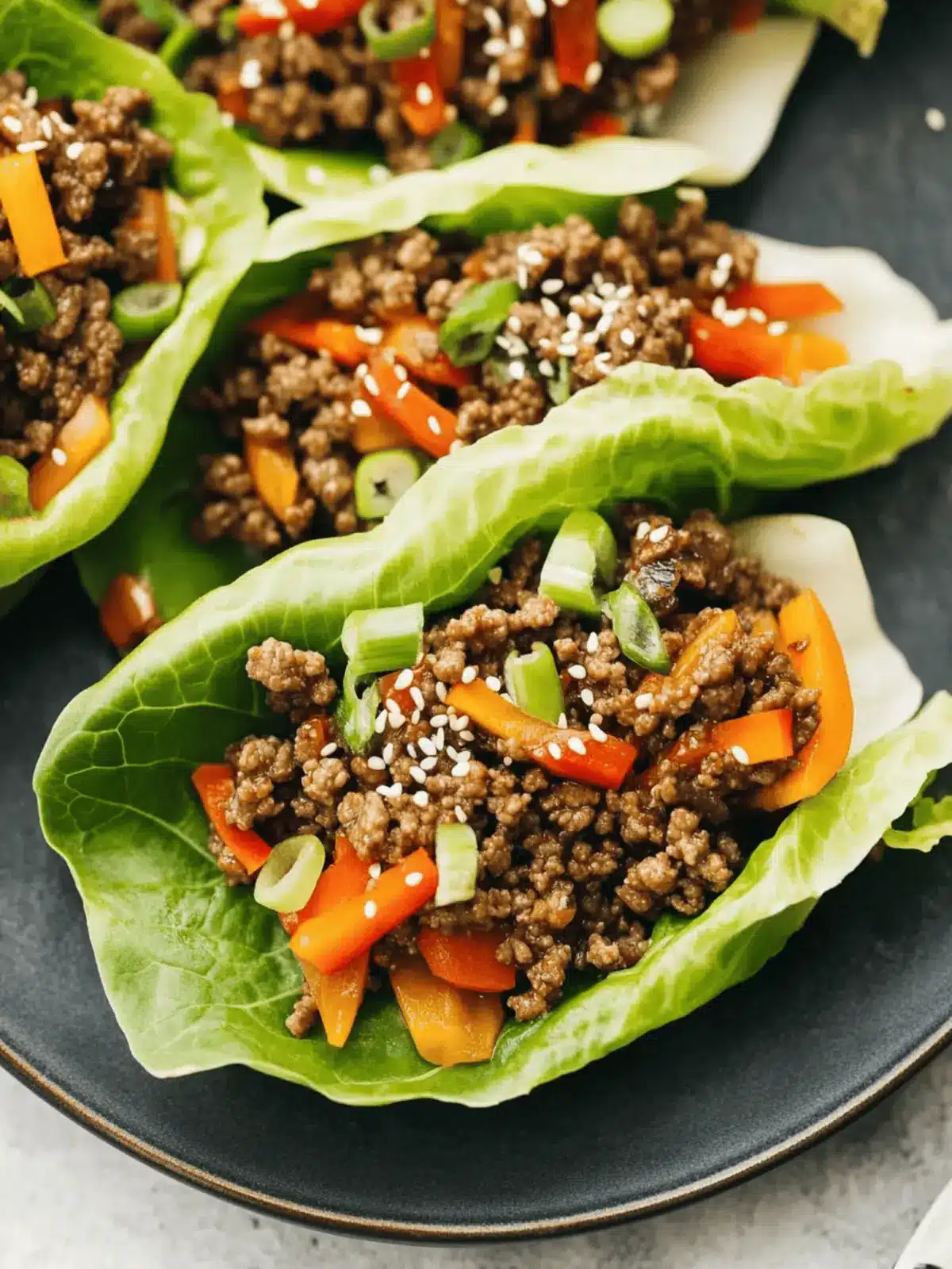 Savory Asian-Style Ground Beef Lettuce Wraps for Easy Meals 4 Asian-Style Ground Beef Lettuce Wraps