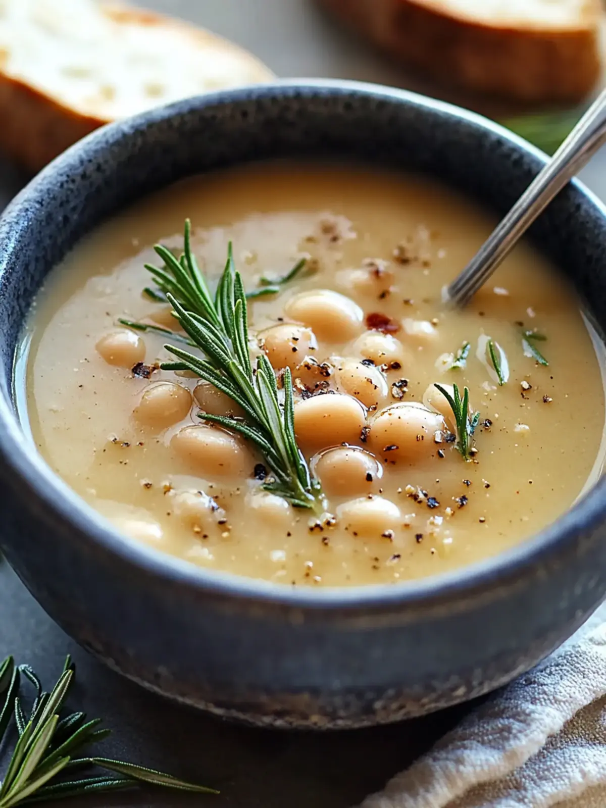 Creamy Rosemary and Roasted Garlic White Bean Soup Bliss 4 Rosemary and Roasted Garlic White Bean Soup