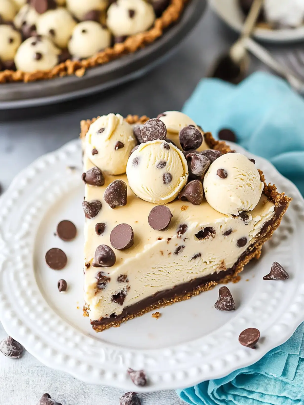 Decadent Chocolate Chip Cookie Dough Ice Cream Pie Delight 3 Chocolate Chip Cookie Dough Ice Cream Pie