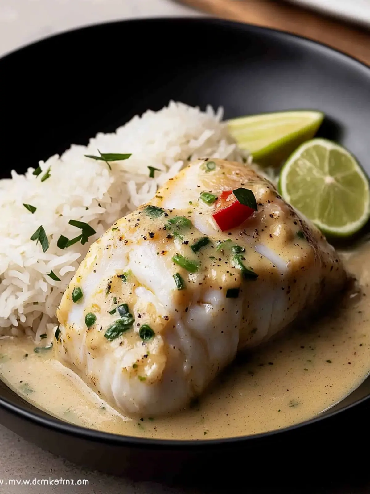 Miso-Coconut Poached Cod with Pandan Rice A Flavor Adventure 2 Miso-Coconut Poached Cod with Pandan Rice
