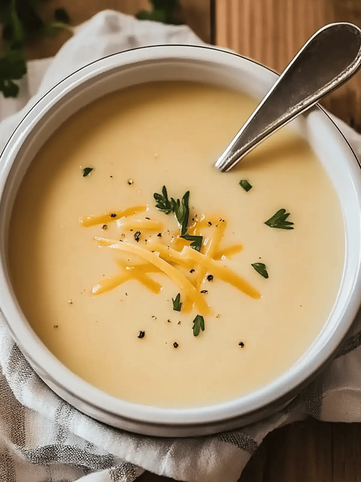 Cozy Up with Heartwarming Potato Cheese Soup Delight 4 Potato Cheese Soup