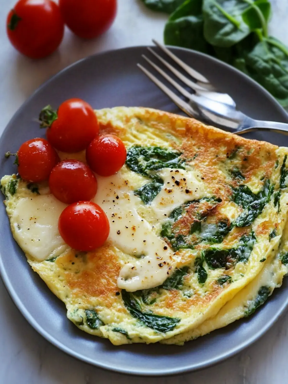 Spinach Omelette Recipe with Cheese: Quick & Nutritious Delight 2 Spinach Omelette Recipe with Cheese
