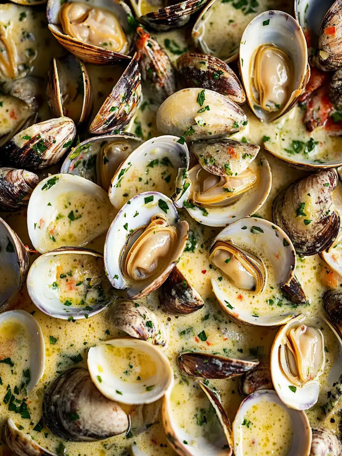 Garlic Butter Clams with White Wine Cream Sauce: Easy Gourmet Delight 2 Garlic Butter Clams with White Wine Cream Sauce