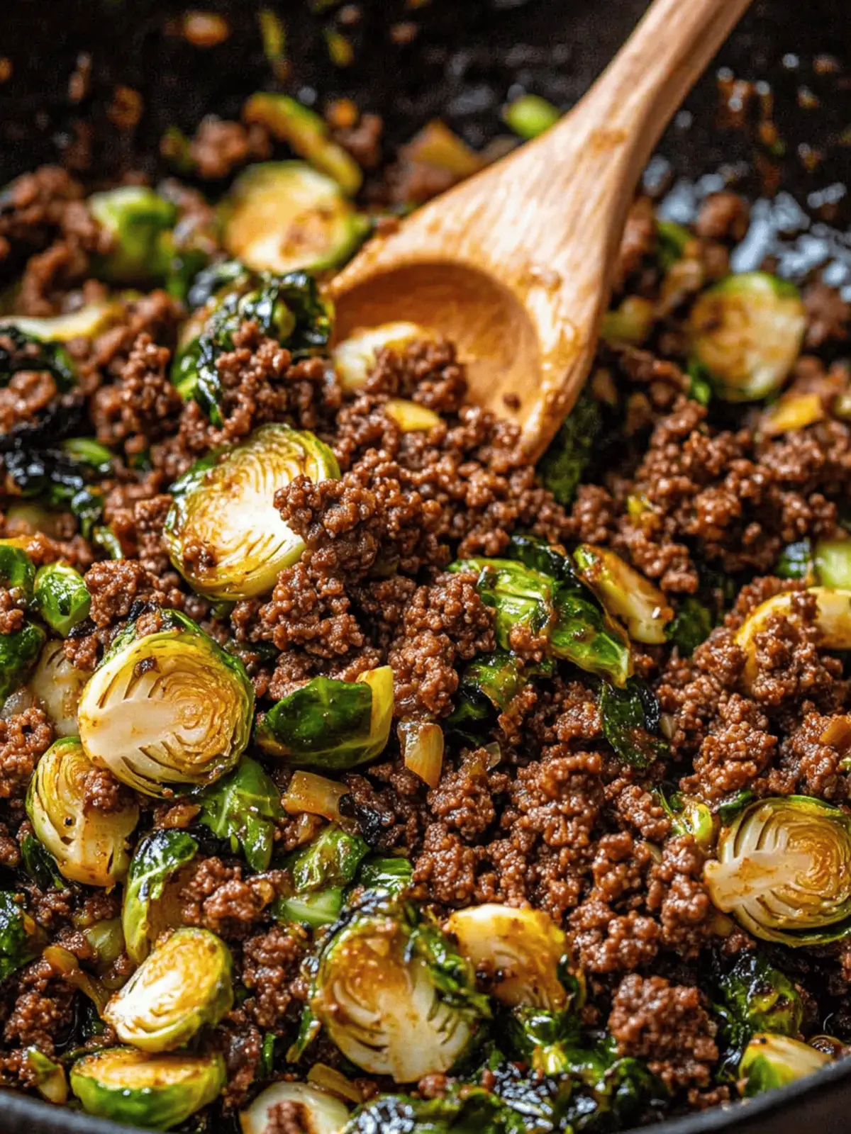 Sweet Chili Ground Beef and Brussels Sprouts in 30 Minutes 4 Ground Beef and Brussels Sprouts
