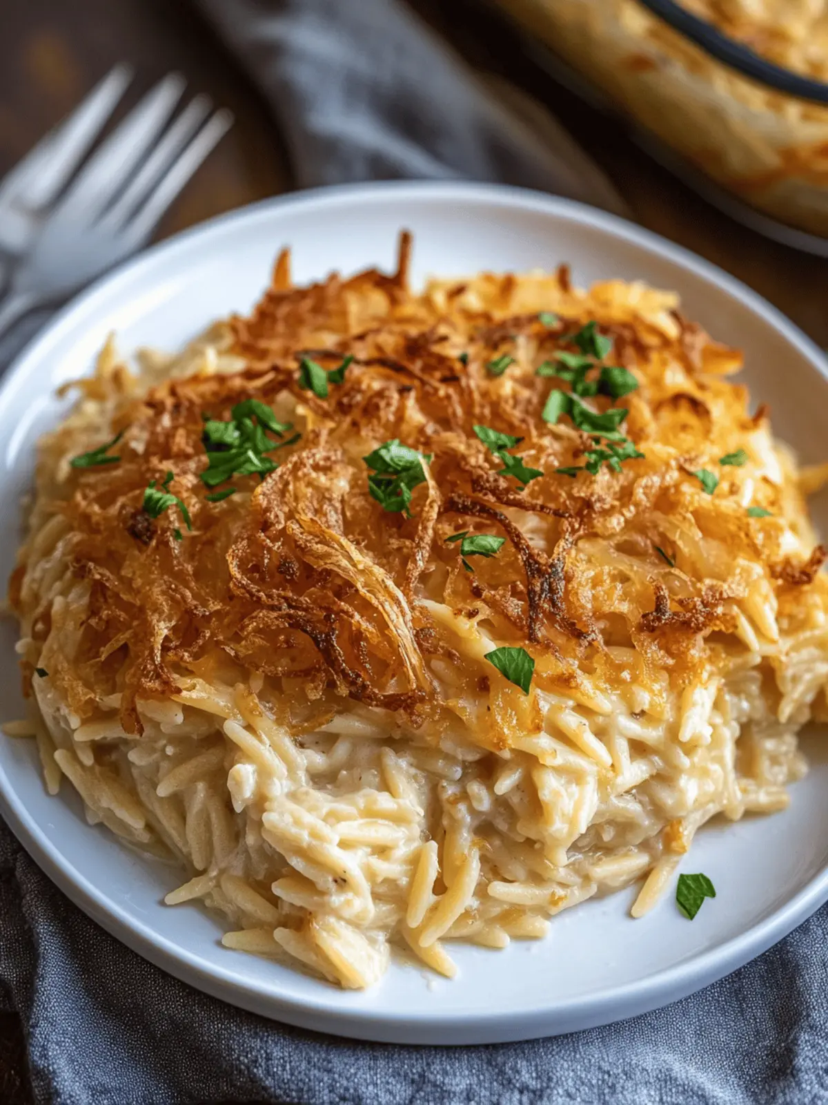 French Onion Orzo Bake: Comfort Food with a Twist 2 French Onion Orzo Bake