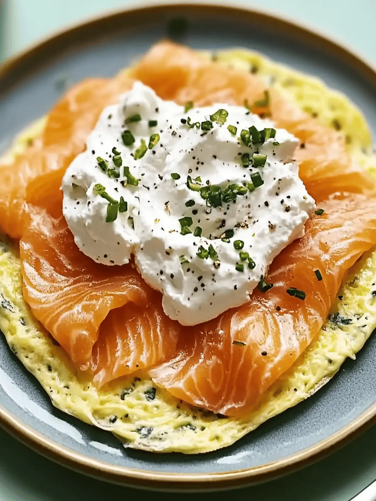 Savory Omelet with Salmon & Cream Cheese in Just 5 Minutes 4 Savory Omelet with Salmon & Cream Cheese