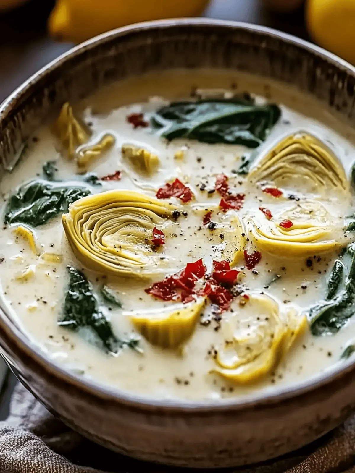 Lemony Tuscan Artichoke Soup - A Heart-Healthy Delight 3 Lemony Tuscan Artichoke Soup