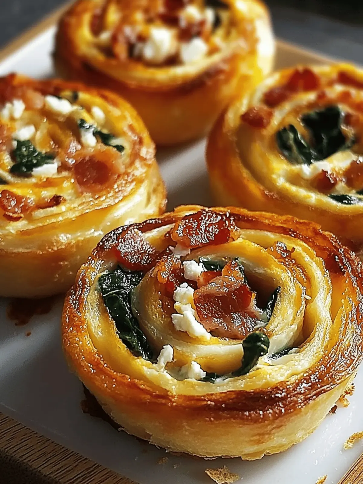 Baked Bacon, Egg, and Cheese Pinwheels with Spinach & Feta Magic 3 Baked Bacon, Egg, and Cheese Pinwheels with Spinach and Feta