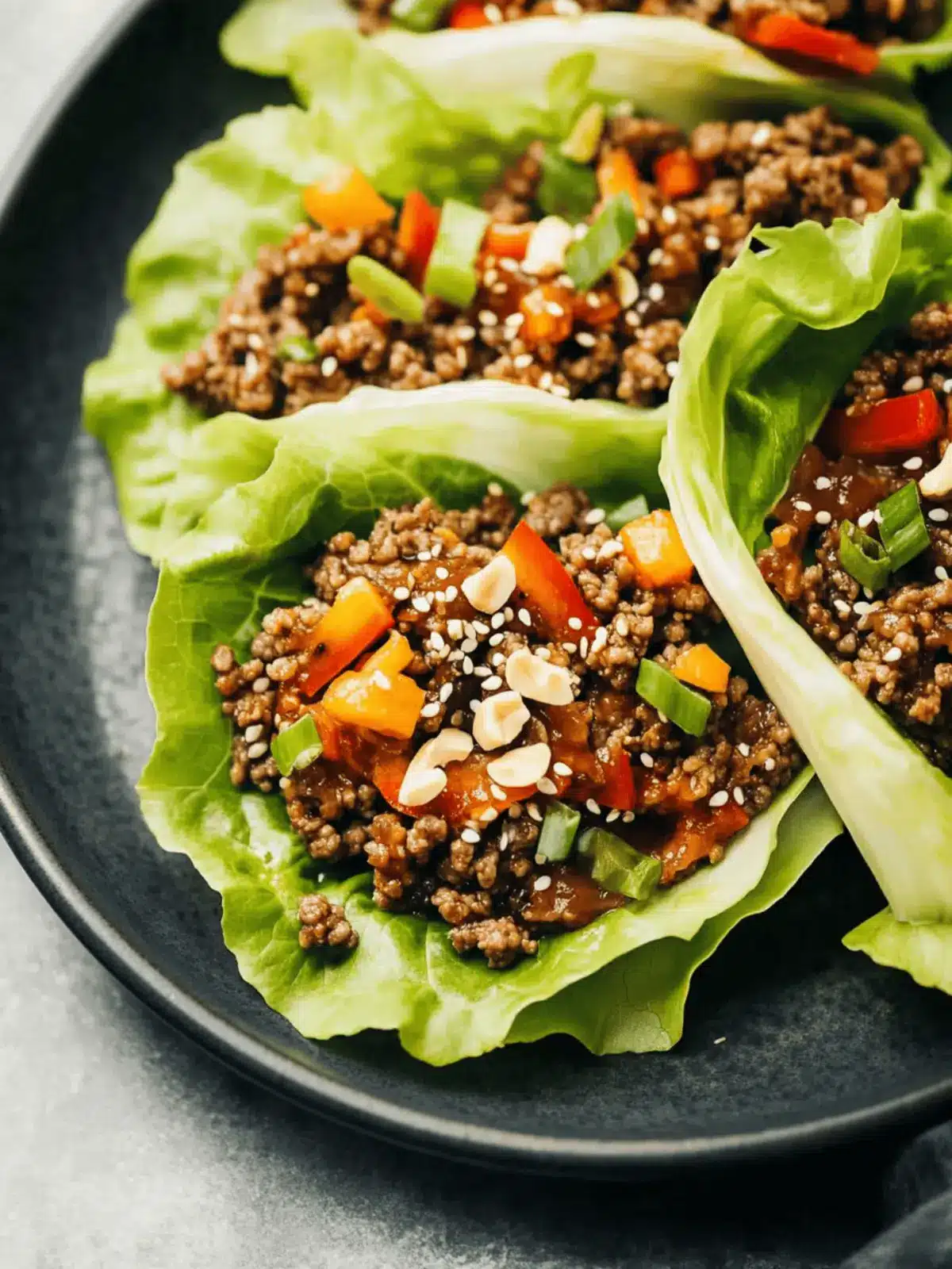 Savory Asian-Style Ground Beef Lettuce Wraps for Easy Meals 3 Asian-Style Ground Beef Lettuce Wraps