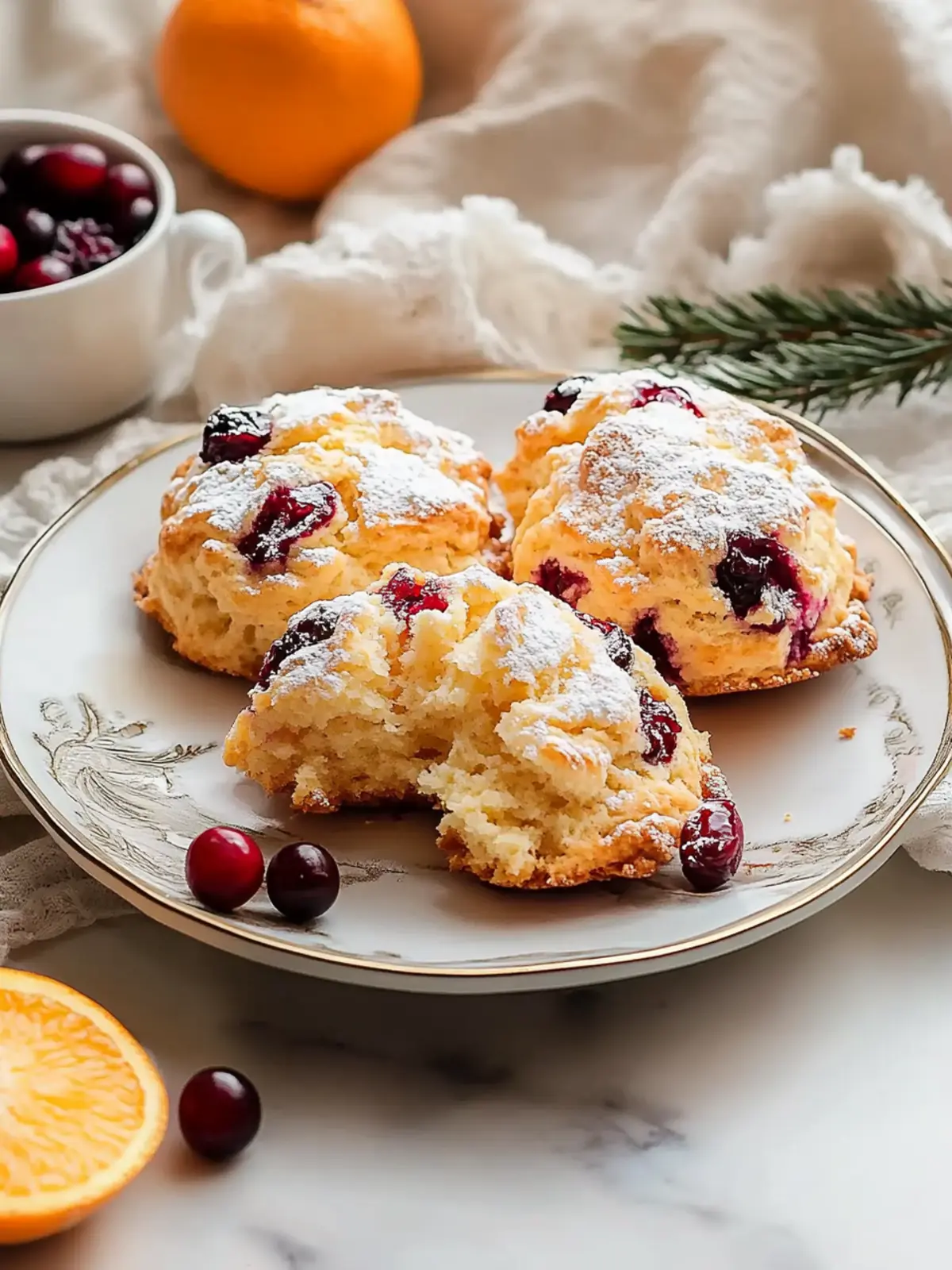 Delicious Cranberry Orange Scones for Cozy Mornings 2 Cranberry Orange Scones