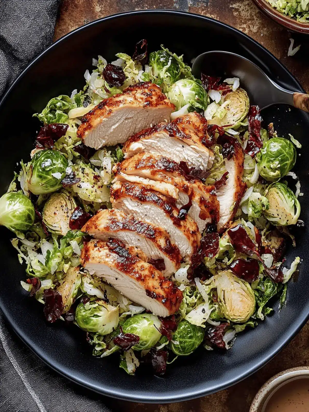 Savor the Crunch: Chicken Brussels Sprout Salad Delight 4 Chicken Brussels Sprout Salad