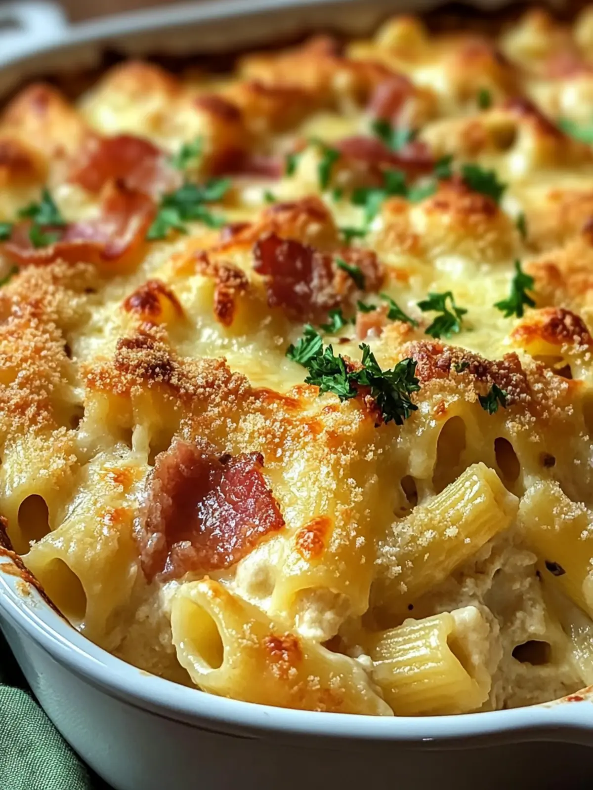 Mouthwatering Chicken Pasta Casserole Recipe with Turkey Bacon 3 Chicken Pasta Casserole Recipe with Turkey Bacon