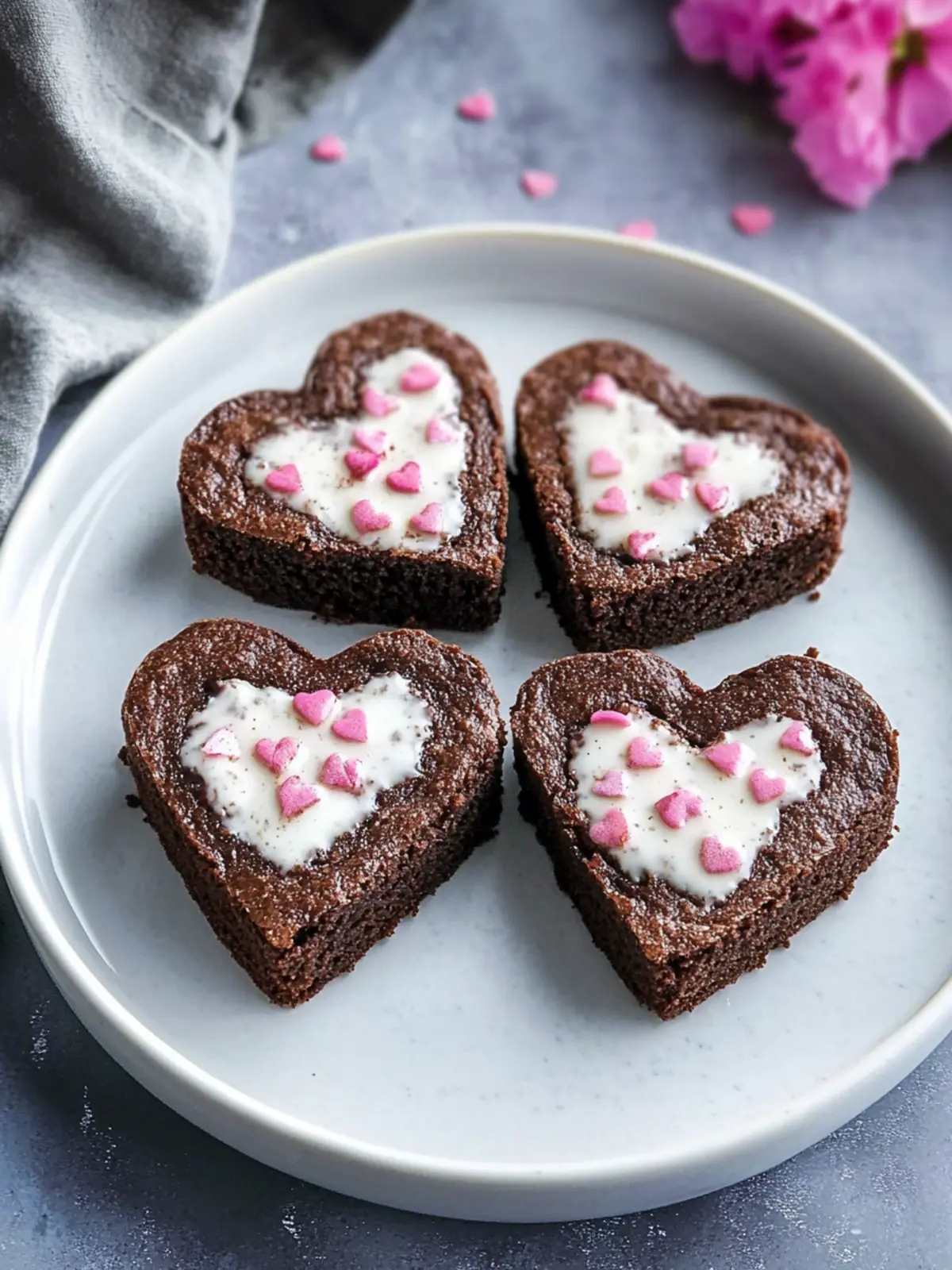 Heart Shaped Brownies: Easy Fudge Treats for Love Birds 4 Heart Shaped Brownies