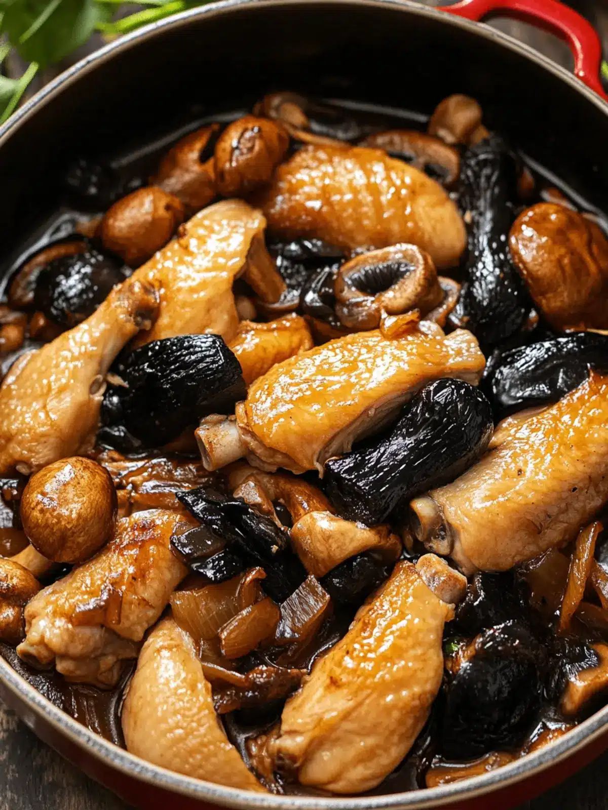 Savory Braised Chicken with Mushrooms & Lily Flowers Delight 2 Braised Chicken with Mushrooms, Black Fungus and Lily Flowers